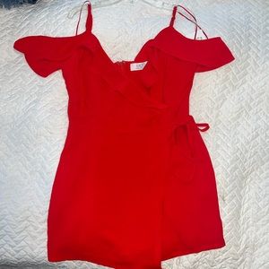 Red Wrap Romper